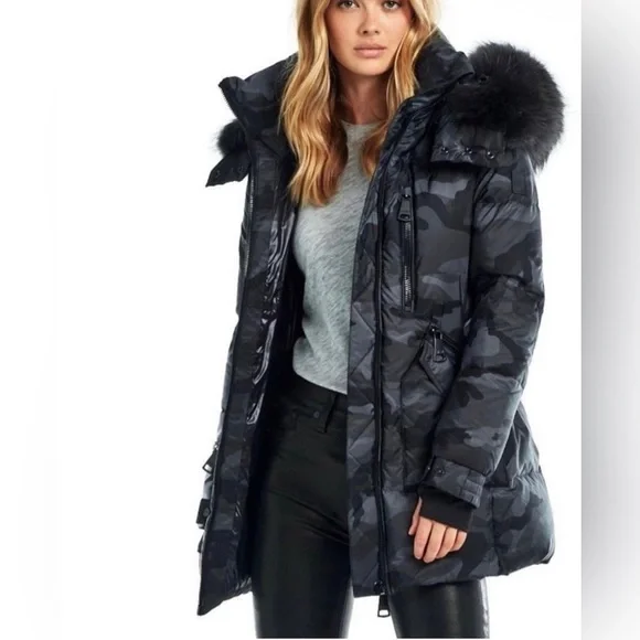 SAM. Dark Camouflage Puffer Jacket - Picture 2 of 4